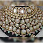 Jewel City Pastel Perfection Kundan Bridal Set - Complete Mother of Pearl Choker with Matching Mathapatti, Earrings | Swadesiicart