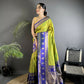 Joban Fashion Green Banarasi Soft Silk Woven Butti Saree | Swadesiicart