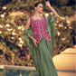 Aarshi Fashions Pink Chinon Wedding Gowns