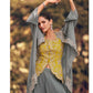 Aarshi Fashions Yellow Chinon Wedding Gowns