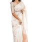 Vamika Weaving Banarasi Jacquard white Kanjivaram Saree | Swadesiicart