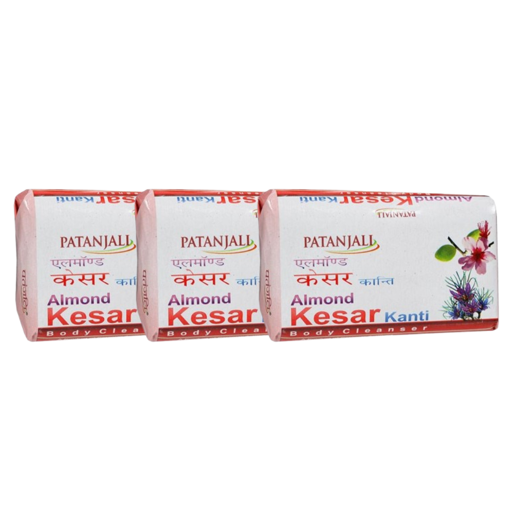 Patanjali Almond Kesar Kanti Body Cleanser Soap (75 gms) | Swadesiicart