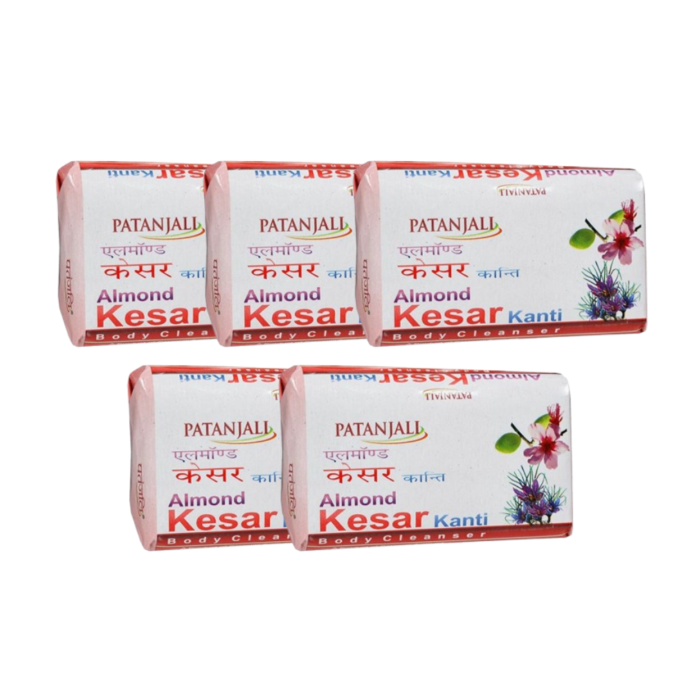 Patanjali Almond Kesar Kanti Body Cleanser Soap (75 gms) | Swadesiicart