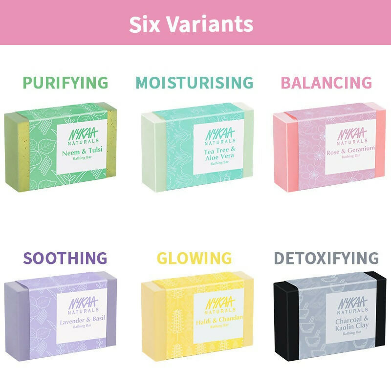 Nykaa Naturals Rose & Geranium Balancing Bathing Soap - Swadesiicart