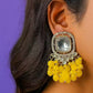 Jewel City Traditional Gold-Plated Kundan Earrings with Blue Beads – Handcrafted Ethnic Dangler Jewelry – Wedding & Party Wear | Swadesiicart