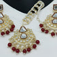 Jewel City Kundan Choker Set with Pearl Tassels - Premium Glass Cut Stone Wedding Collection | Swadesiicart