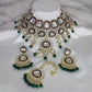 Jewel City Crystal Glass Kundan Choker Set with Maang Tikka - Royal Wedding Collection (Premium Pearl Drops) | Swadesiicart
