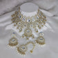 Jewel City Crystal Glass Kundan Choker Set with Maang Tikka - Royal Wedding Collection (Premium Pearl Drops) | Swadesiicart
