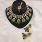 Jewel City Kundan Pearl Necklace Set with Maang Tikka - Designer Meenakari Wedding Jewelry Collection | Swadesiicart