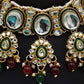 Jewel City Kundan Pearl Necklace Set with Maang Tikka - Designer Meenakari Wedding Jewelry Collection | Swadesiicart