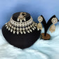 Jewel City Elegant Pearl Choker Necklace Set with Maang Tikka and Jhumka Earrings - Traditional Indian Bridal Jewelry Collection | Swadesiicart