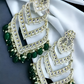 Jewel City Elegant Layered Kundan Pearl Earrings - Handcrafted Multi-Tier Chandbali Jhumkas - Bridal Wedding Statement Jewelry | Swadesiicart
