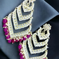 Jewel City Elegant Layered Kundan Pearl Earrings - Handcrafted Multi-Tier Chandbali Jhumkas - Bridal Wedding Statement Jewelry | Swadesiicart