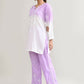 Joban Fashion Womens Cotton ChikanKari Purple Cord set - Swadesiicart