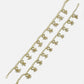White Gold-Toned Plated Kundan Anklets Set Of 2 - Ruby Raang | Swadesiicart