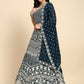 Blue Georgette Thread Embroidered Lehenga Choli with Dupatta - Tanya