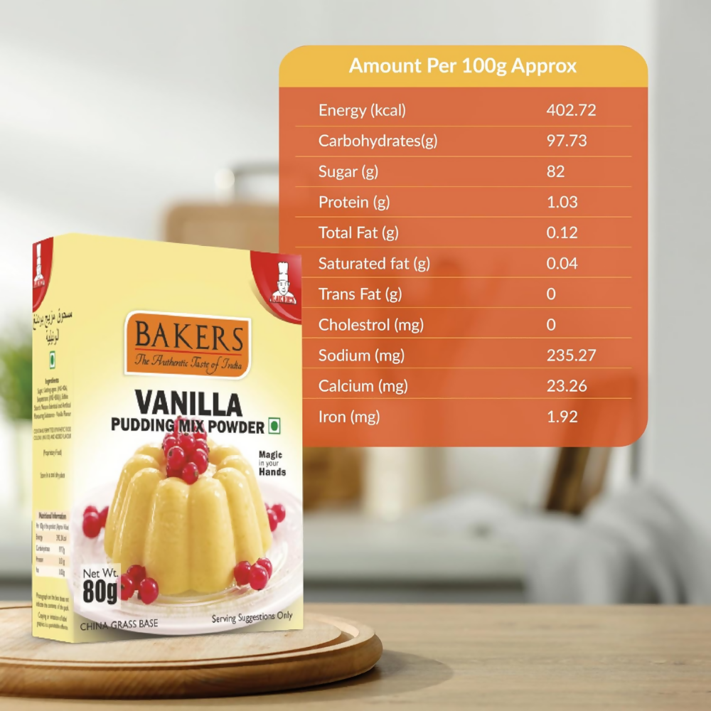 BAKERS Instant Pudding Mix - Vanilla Flavor