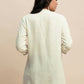 White Rayon Embroidered Top - Tarini - Swadesiicart