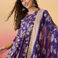 Vegaa Fashion Violet Roman Silk Embroidered Palazzo Suit - Swadesiicart
