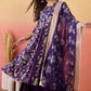Vegaa Fashion Violet Roman Silk Embroidered Palazzo Suit - Swadesiicart