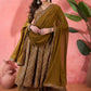 Vegaa Fashion Mustard Roman Silk Embroidered Palazzo Suit - Swadesiicart