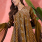 Vegaa Fashion Mustard Roman Silk Embroidered Palazzo Suit - Swadesiicart