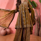 Vegaa Fashion Mustard Roman Silk Embroidered Palazzo Suit - Swadesiicart