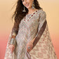 Vegaa Fashion Cream Roman Silk Embroidered Palazzo Suit - Swadesiicart