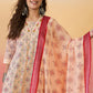 Vegaa Fashion Cream Roman Silk Embroidered Palazzo Suit - Swadesiicart