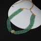 Green Gold-Toned Brass Gold-Polished Necklace - Ruby Raang | Swadesiicart