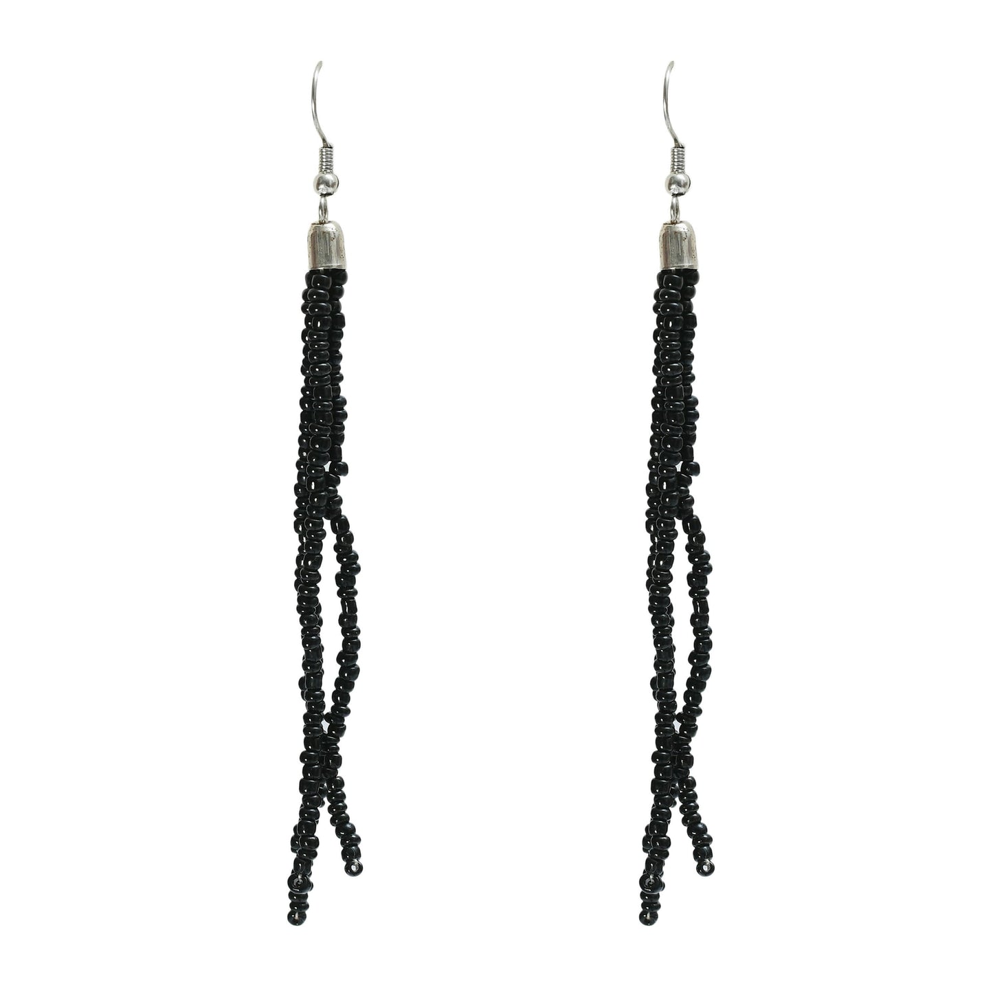 Mominos Fashion Johar Kamal Handicraft Finish Beads Work Long Necklace For Women (Black /Golden) | Swadesiicart