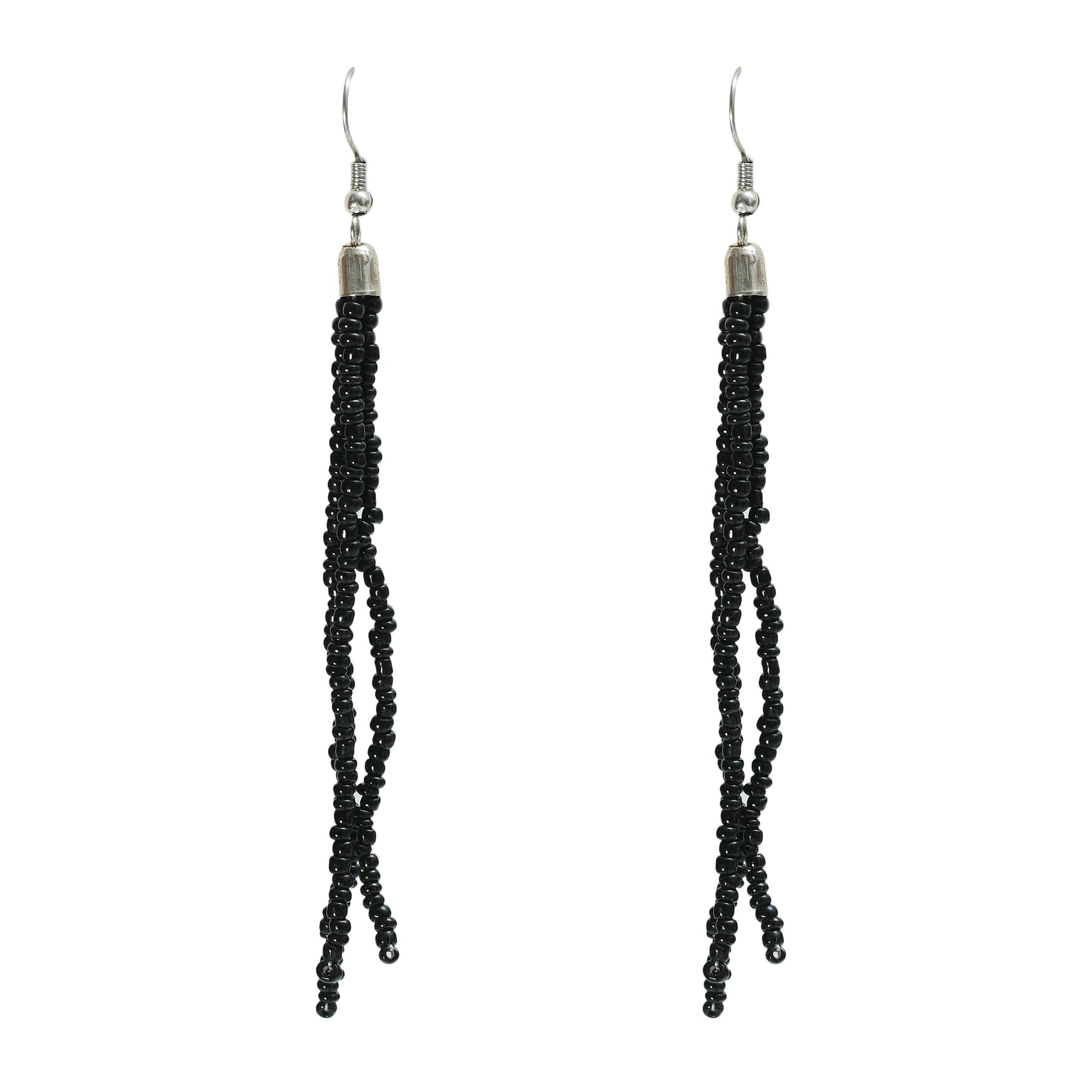 Mominos Fashion Johar Kamal Handicraft Finish Beads Work Long Necklace For Women (Black /Golden) | Swadesiicart