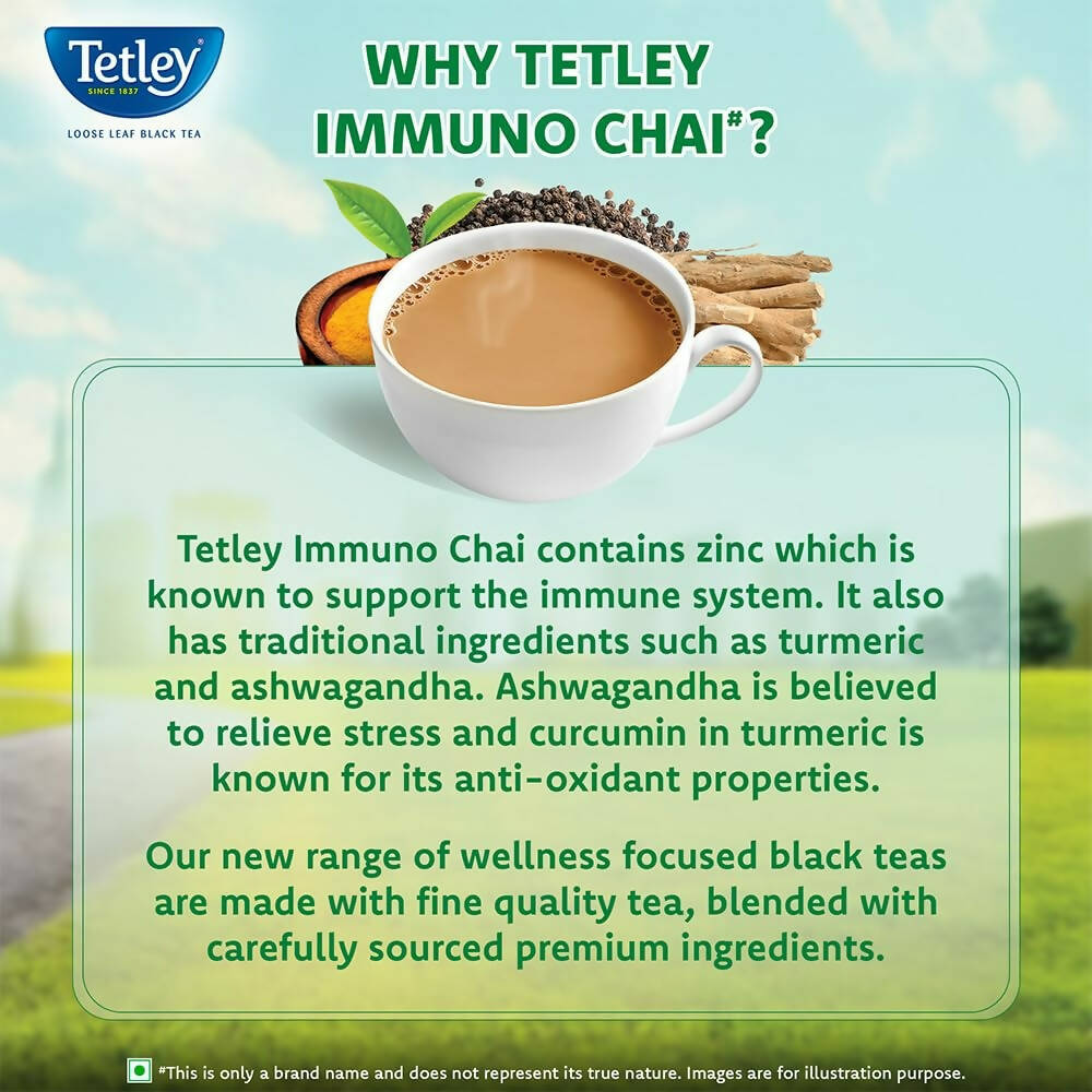 Tetley Immuno Chai Loose Leaf Flavoured Black Tea - Swadesiicart
