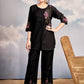 Prazu Fashion Black Rayon Multi Embroidery Thread Work Co-Ords Set - Swadesiicart