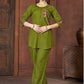Prazu Fashion Mahendi Rayon Multi Embroidery Thread Work Co-Ords Set - Swadesiicart