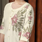Prazu Fashion Off White Rayon Multi Embroidery Thread Work Co-Ords Set - Swadesiicart