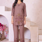 Prazu Fashion Onion Pink Rayon Multi Embroidery Thread Work Co-Ords Set - Swadesiicart