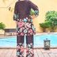 Prazu Fashion Coffee Pure Cotton Stylish Prints Co-Ords Set - Swadesiicart