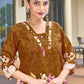 Prazu Fashion Mustard Pure Cotton Stylish Prints Co-Ords Set - Swadesiicart