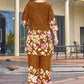 Prazu Fashion Mustard Pure Cotton Stylish Prints Co-Ords Set - Swadesiicart