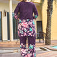Prazu Fashion Purple Pure Cotton Stylish Prints Co-Ords Set - Swadesiicart