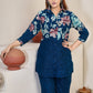 Prazu Fashion Blue Pure Cotton Stylish Prints Co-Ords Set - Swadesiicart