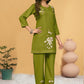 Prazu Fashion Mahendi Rayon Embroidery Thread Work Co-Ords Set - Swadesiicart