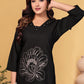 Prazu Fashion Black Viscose Rayon Embroidery Thread Work Co-Ords Set - Swadesiicart