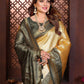 Aastha Fashion Cream Tissue Silk Woven Saree