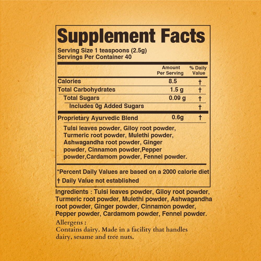 Veda Wellness Kadha - Diabetics Friendly, Fortified with Himalayan Superherbs For Cough & Cold | Swadesiicart