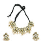 Mominos Fashion Johar Kamal Oxidised Gold-Polished Ganesha Design Necklace Choker Set | Swadesiicart