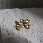 White Gold-Toned Contemporary Gold-Polished Drops Earrings - Ruby Raang - Swadesiicart