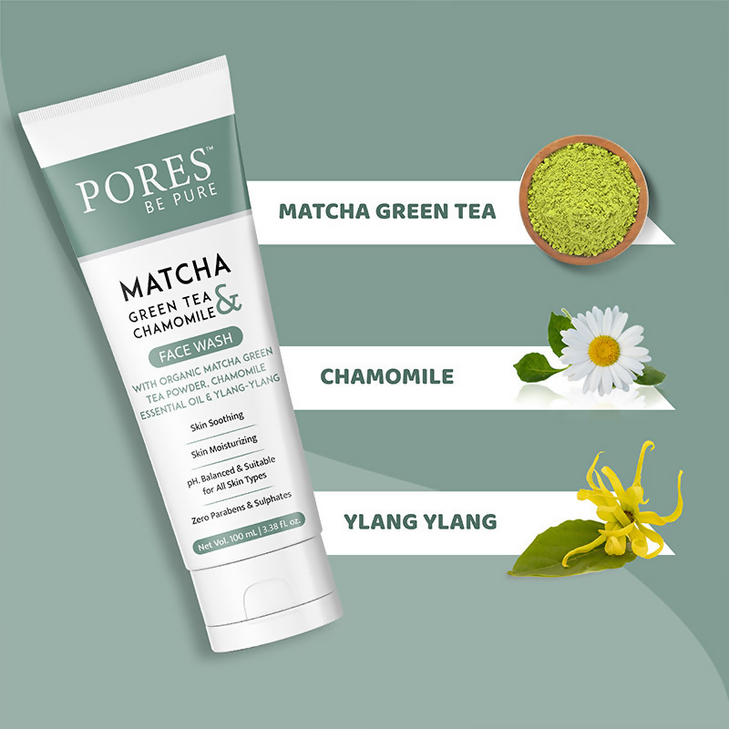 Pores Be Pure Matcha Green Tea Purifying Face Wash | Swadesiicart