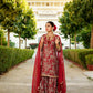 Vaasva Women Maroon Muslin Floral & Embroidered Cut Work Kurta ,Sharara & Dupatta set | Swadesiicart
